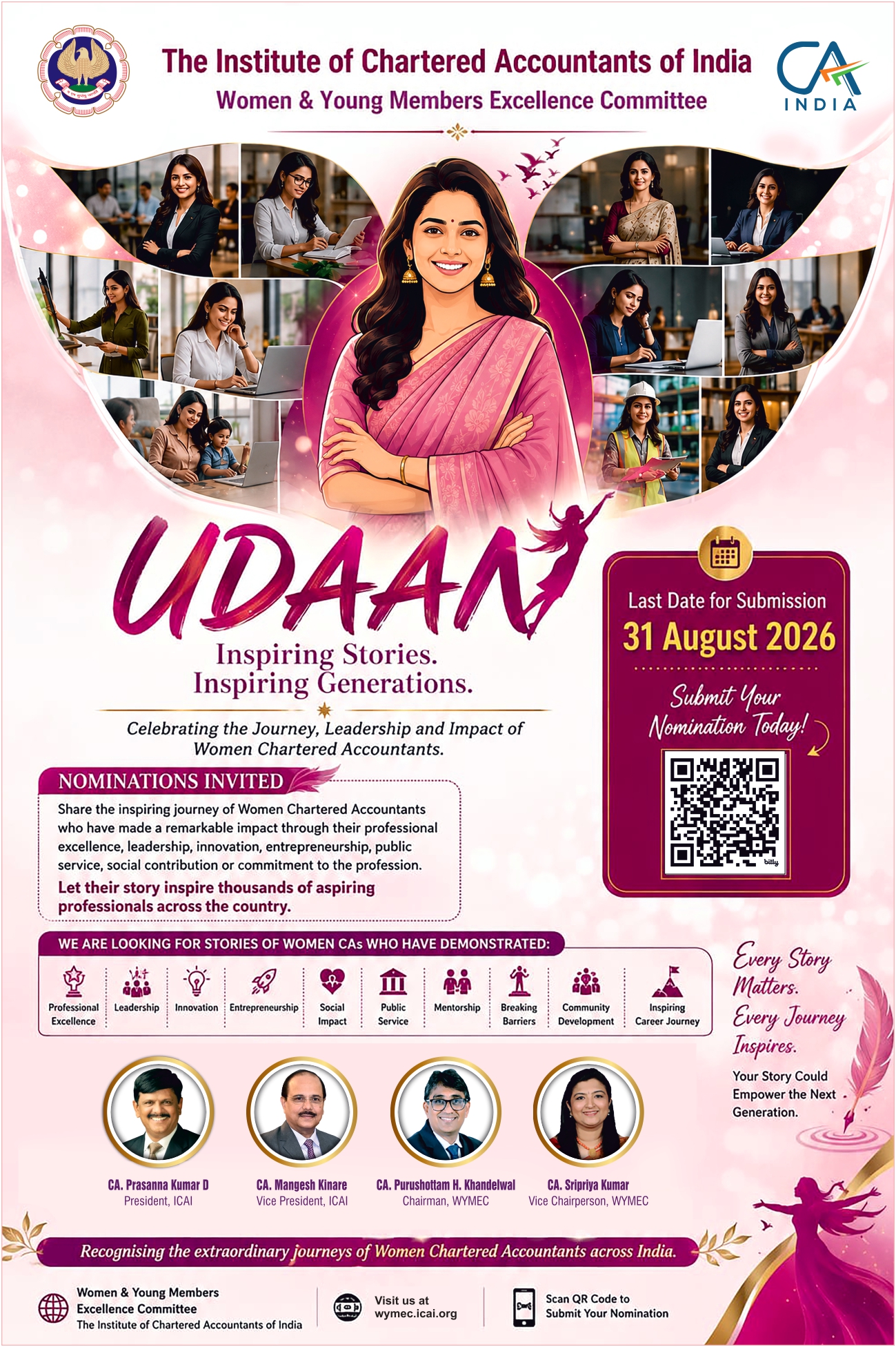 Invitation for Nominations - UDAAN - Celebrating Womanhood | Share Your Inspiring Journey