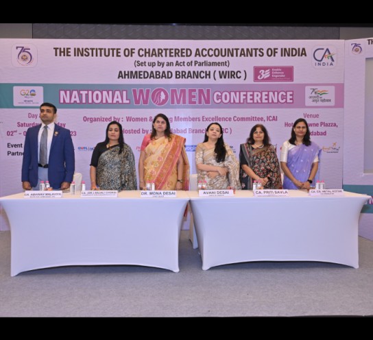 WYMEC organises NATIONAL WOMEN CONFERENCE- Hosted by Ahmedabad Branch of WIRC of ICAI on 2nd - 3rd December 2023.