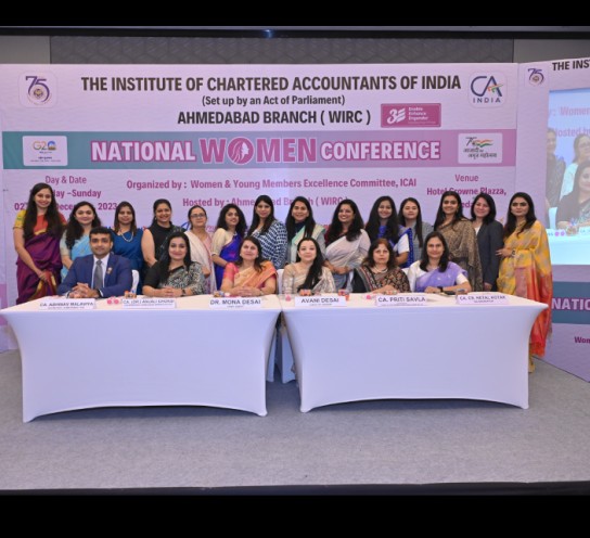 WYMEC organises NATIONAL WOMEN CONFERENCE- Hosted by Ahmedabad Branch of WIRC of ICAI on 2nd - 3rd December 2023.